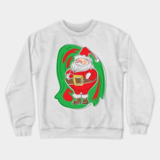 Abstract print art style Santa Crewneck Sweatshirt